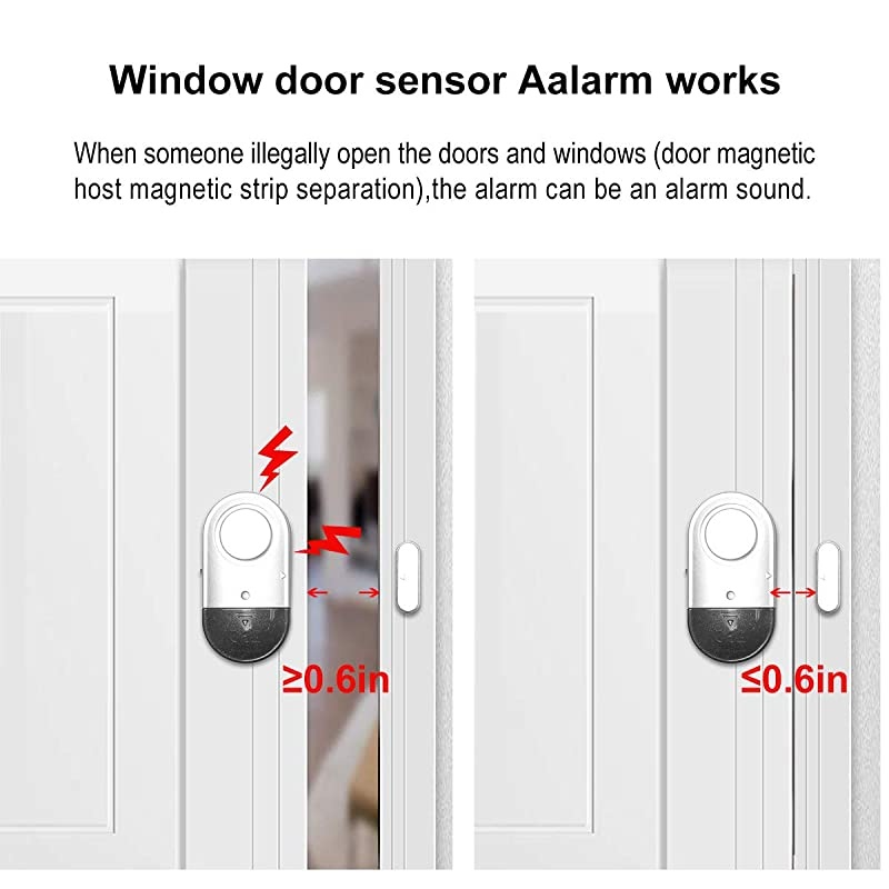 Door Window Alarms  120db Pool Alarms for Inground Pools Magnet Triggered Door Security Alarms for Home