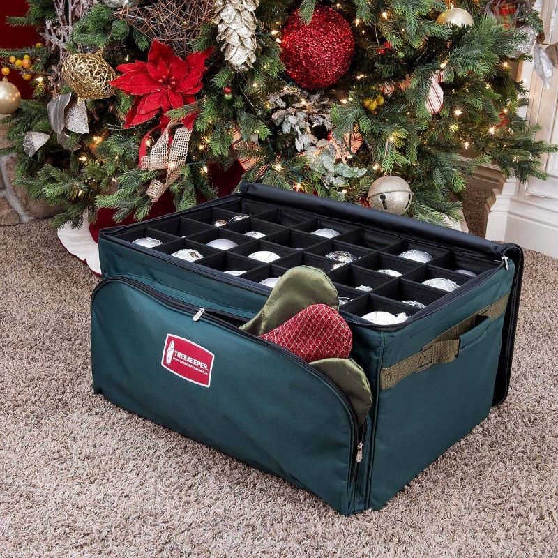 TreeKeeper 3 Tray Ornament Keeper Storage Bag with Front Pocket