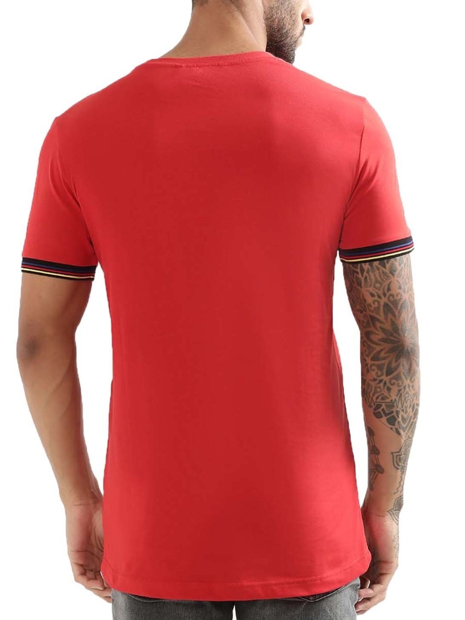 Antony Morato Red Cotton Slim Fit T-Shirt