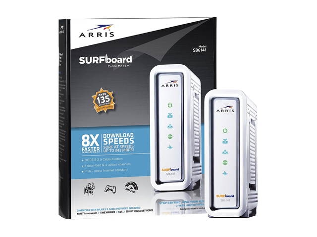 ARRIS SURFboard SB6141 8x4 DOCSIS 3.0 Cable Modem - Certified Refurbished