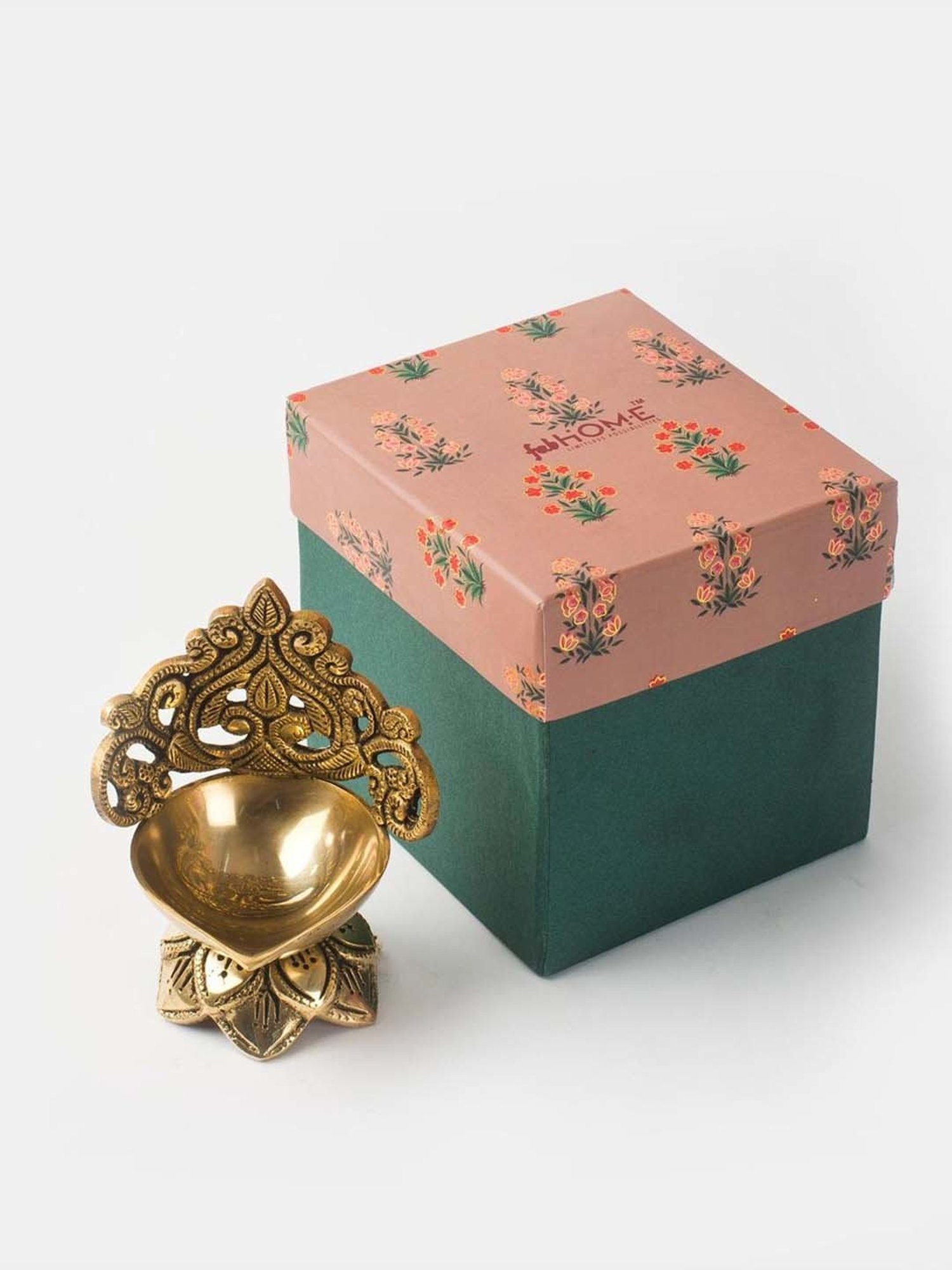 Fabindia Home Mehnoor Golden Metal Diya