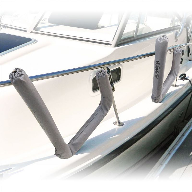 Magma Products Rail Mounted Kayak, SUP, or Water Toy Storage Rack w/ 2 Tie Downs