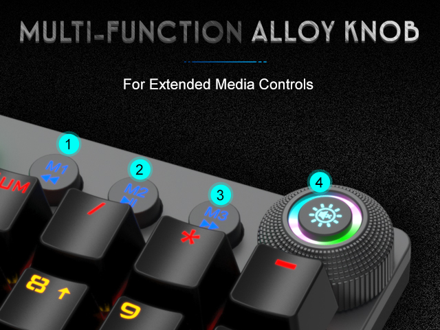 AULA F2058/F2088 Mechanical Gaming Keyboard wrist rest Multimedia Knob, Marco Programming metal panel LED Backlit keyboard for Computer Gamer