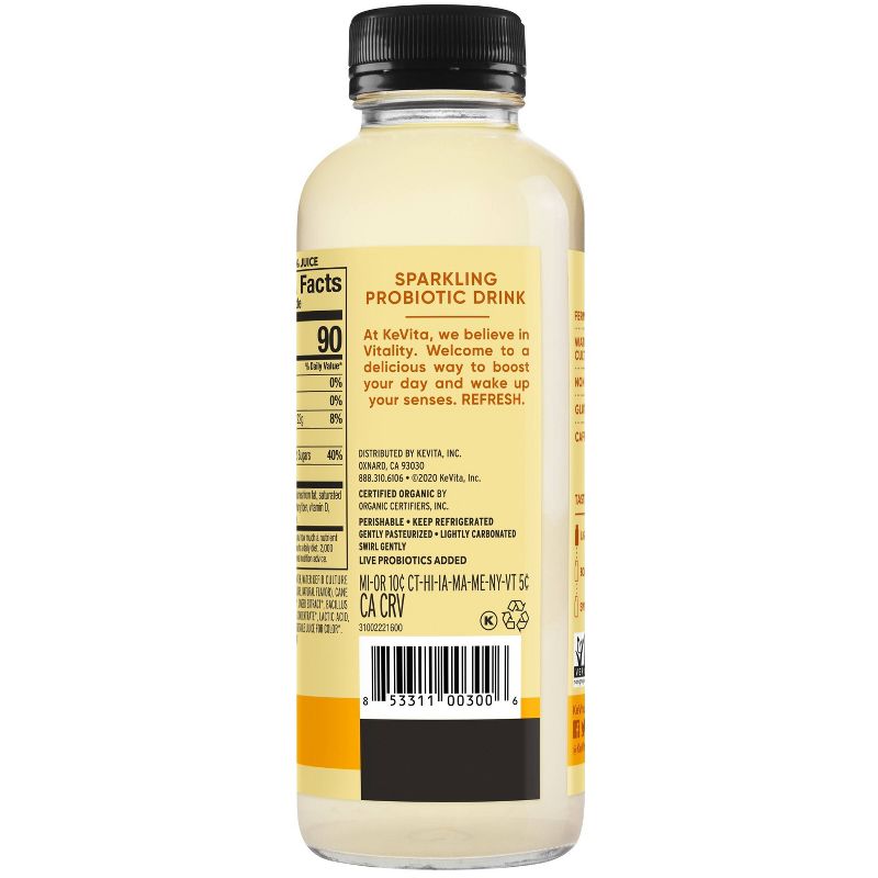 KeVita Lemon Ginger Sparkling Probiotic Drink - 15.2 fl oz