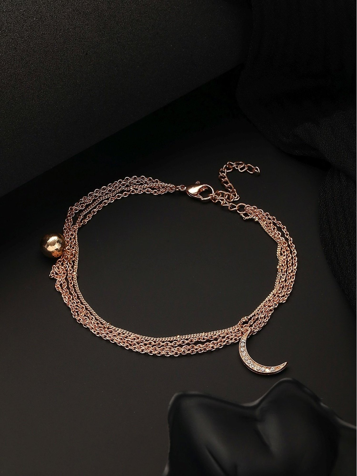 Abdesigns Gold-Plated Handpaint Wedding Doli Barat Bridal Anklets