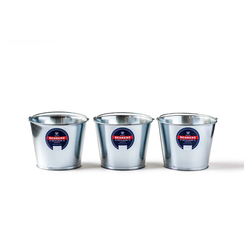 Behrens 5qt 3pk Galvanized Steel Pail Silver