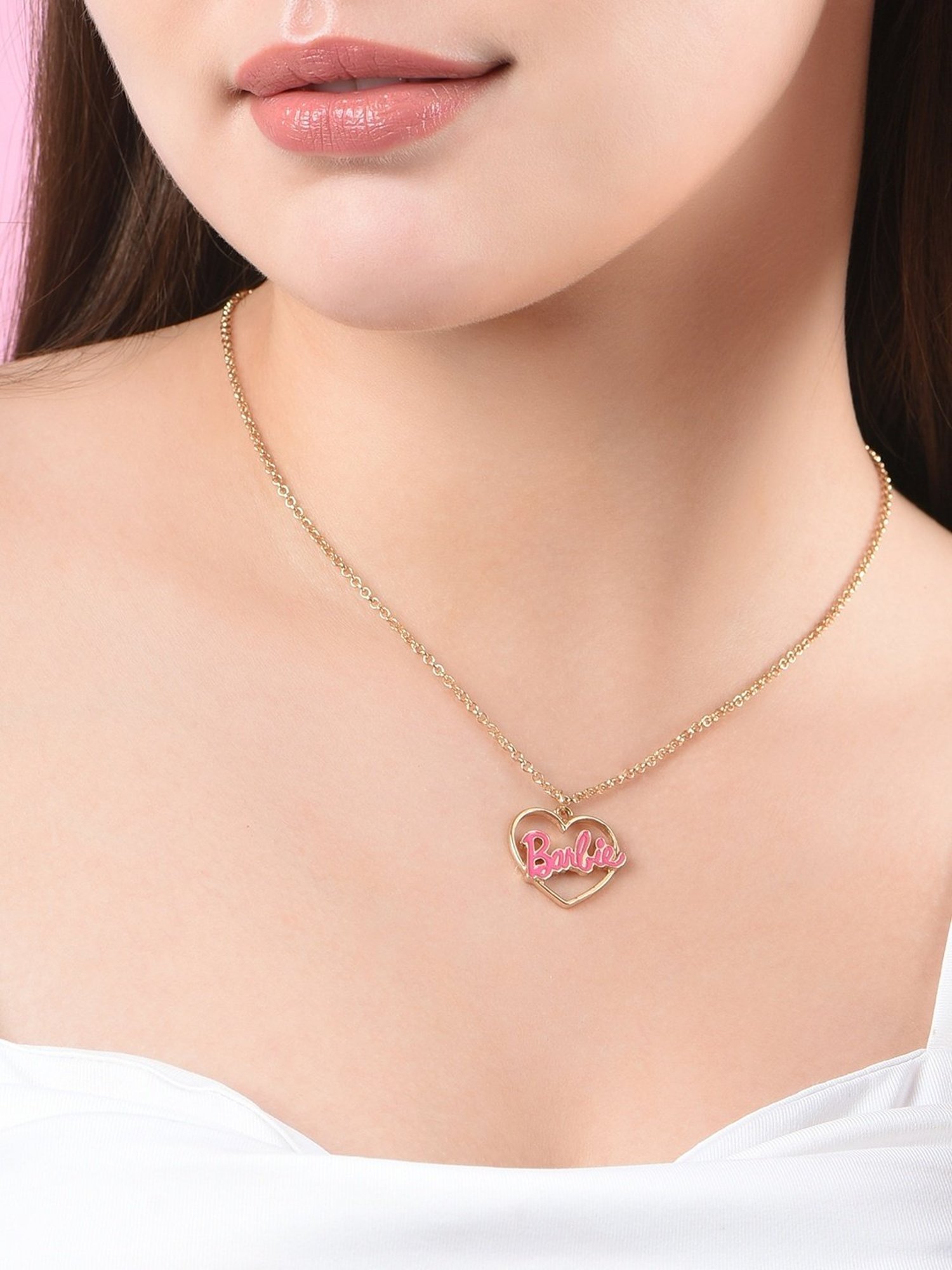 ToniQ Barbie Limited Edition Multi Necklace for Women - Set of 2