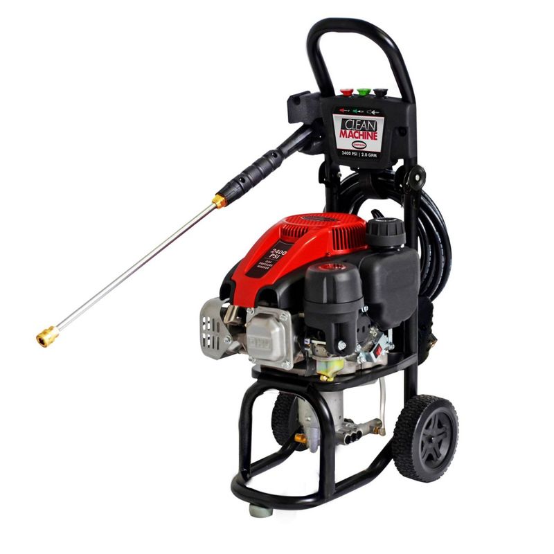 Simpson Clean Machine Steel Gas Powered Engine Pressure Washer With Wand, Black