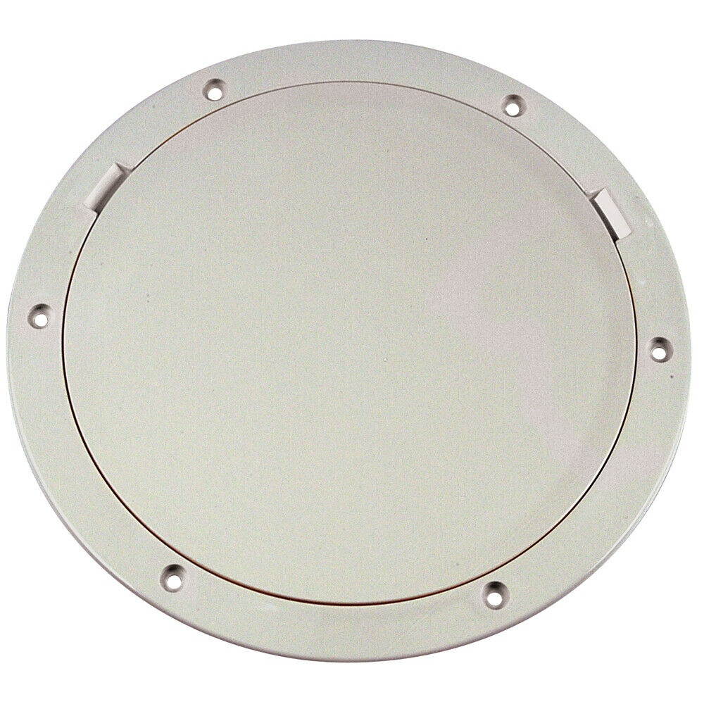 Beckson Marine DP81-W Smooth Center Pry Out Deck Plate, White