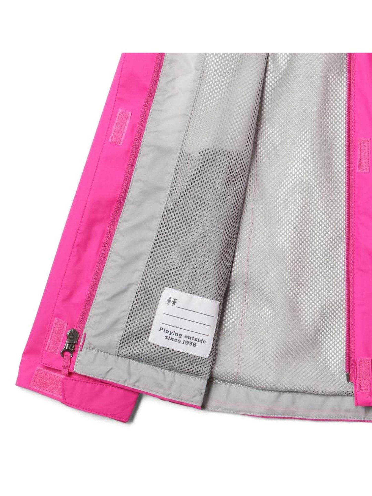Columbia Kids Arcadia Pink Regular Fit Full Sleeves Rain Jacket
