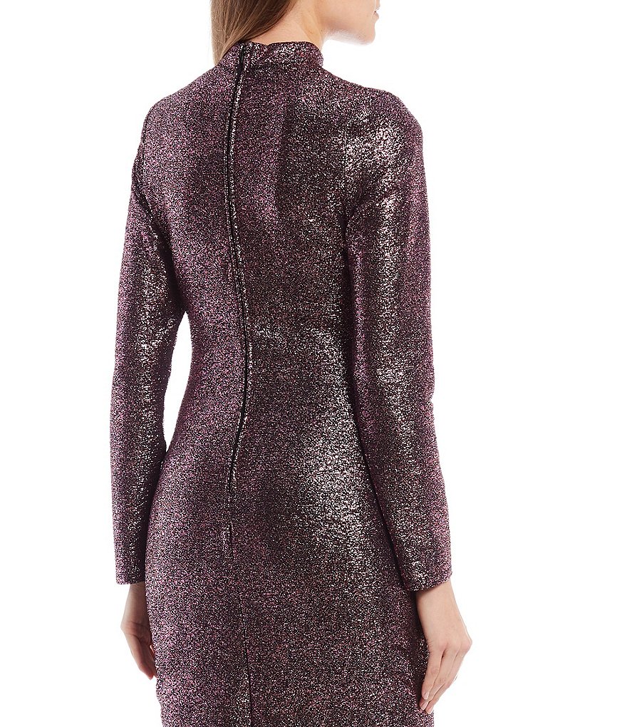 Jump Sleeveless Cowlneck Sheath Satin Dress