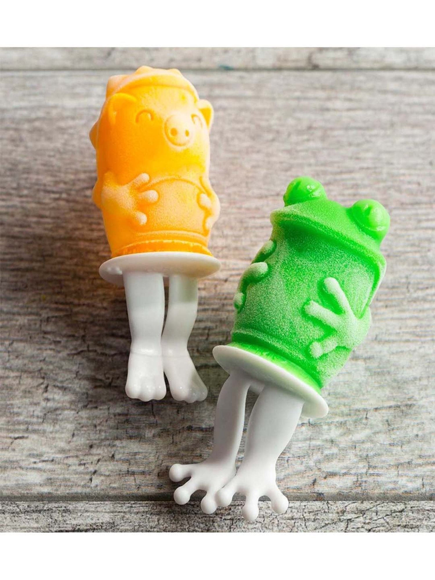 Zoku Yellow & Green Plastic Ice-Cube Pop Mould - Set of 2