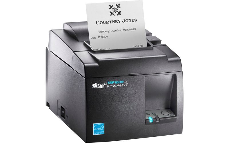 Star Micronics TSP143IIIU GRY US Direct Thermal Printer - Monochrome - Desktop - Receipt Print - 2.83" Print Width - 0.5 Second Mono - 203 dpi
