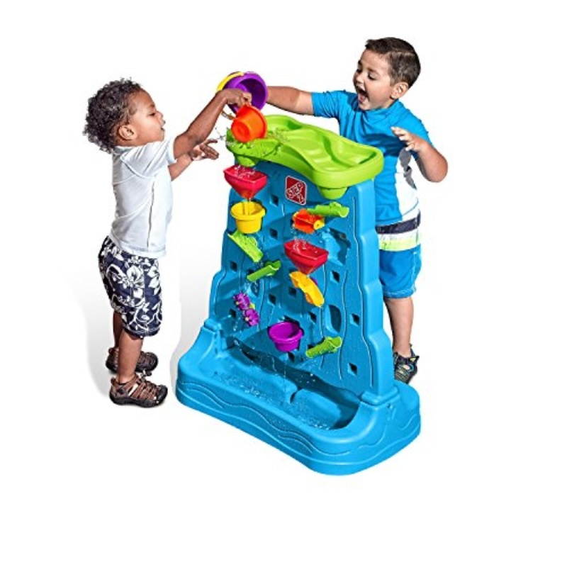 Step2 Waterfall Discovery Wall | Double-Sided Outdoor Water Play Set with 13-Pc Water Accessory Set