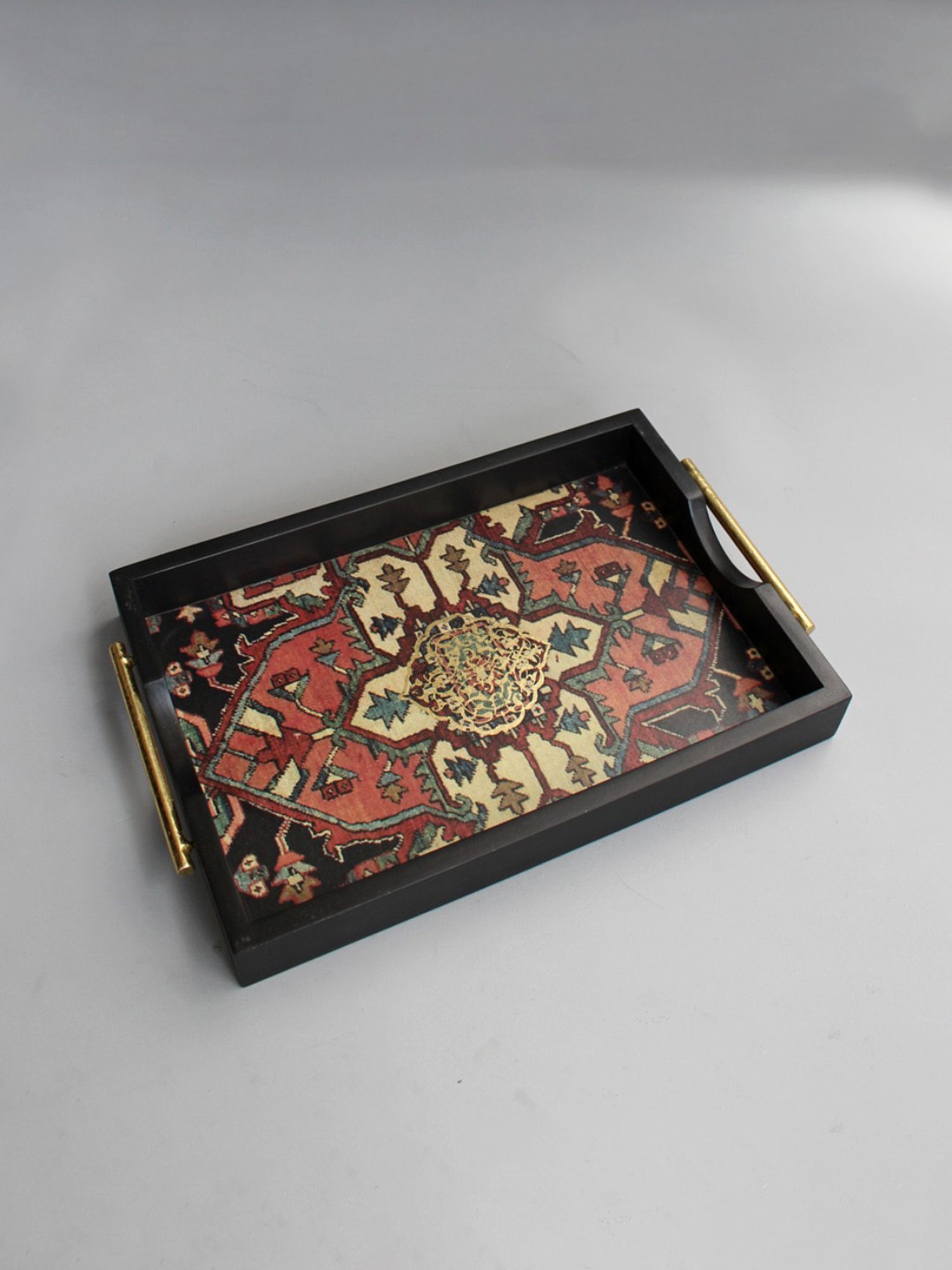 Karo Tapi Printed Multicolor Wood Small Tray