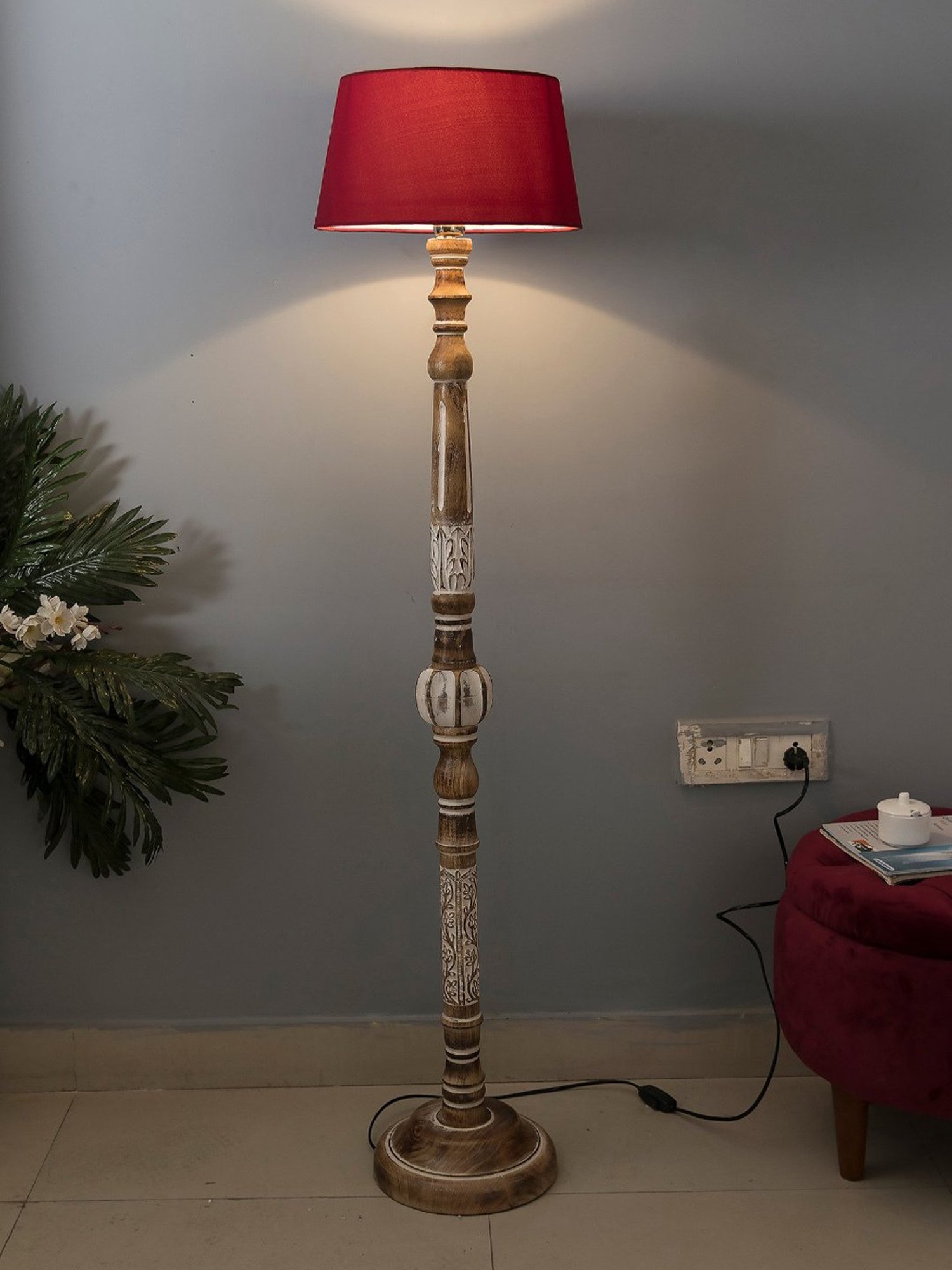 64" x 8.9" x 10.5" Smart Light Full Spectrum Floor Lamp (Includes LED Light Bulb) White - Verilux