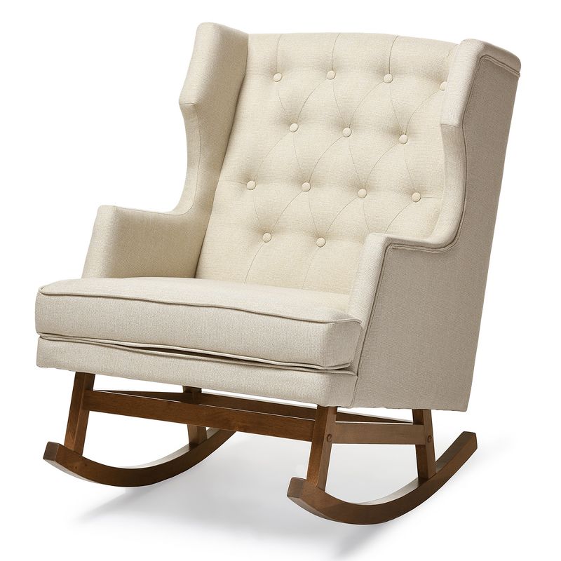 Wooden Rocking Chair Brown - Benzara