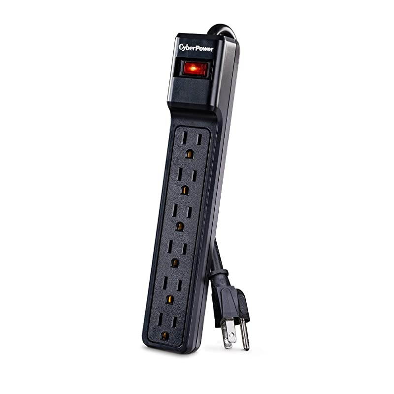 CSB604 Essential Surge Protector, 900J/125V, 6 Outlets, 4ft Power Cord, Black