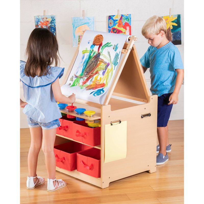 Kids' Desk to Easel Art Cart - Guidecraft