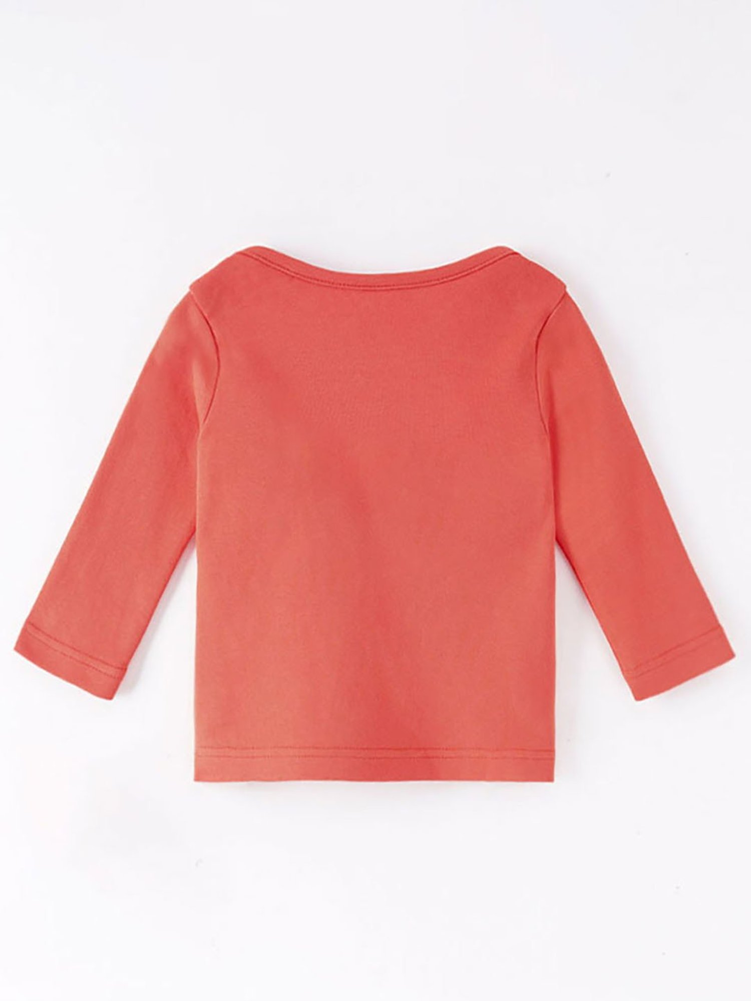 Ed-a-Mamma Baby Coral Printed Full Sleeves T-Shirt