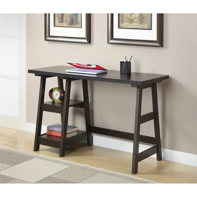 Trestle Desk Espresso - Breighton Home