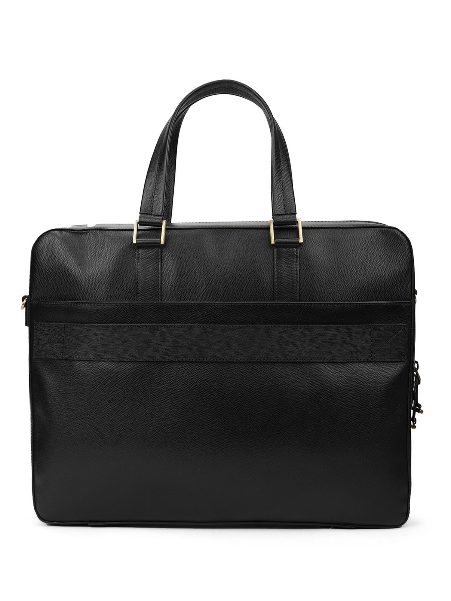 PERQUISITE PERRY Black Leather Medium Messenger Bag
