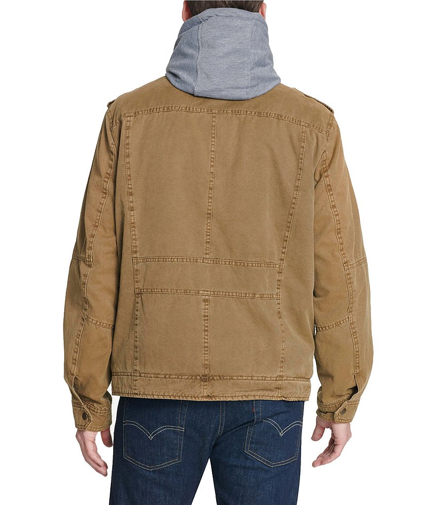 Levi's&reg; Twill Hooded Military Trucker Jacket