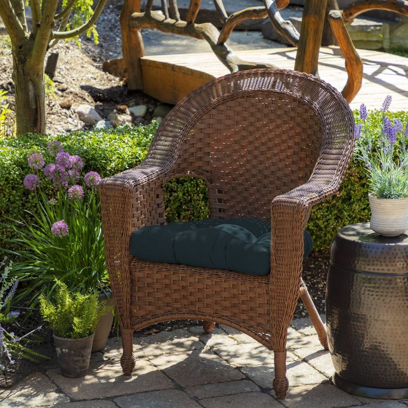 2pk Atlantis Woven Outdoor Seat Cushions Blue - Arden Selections