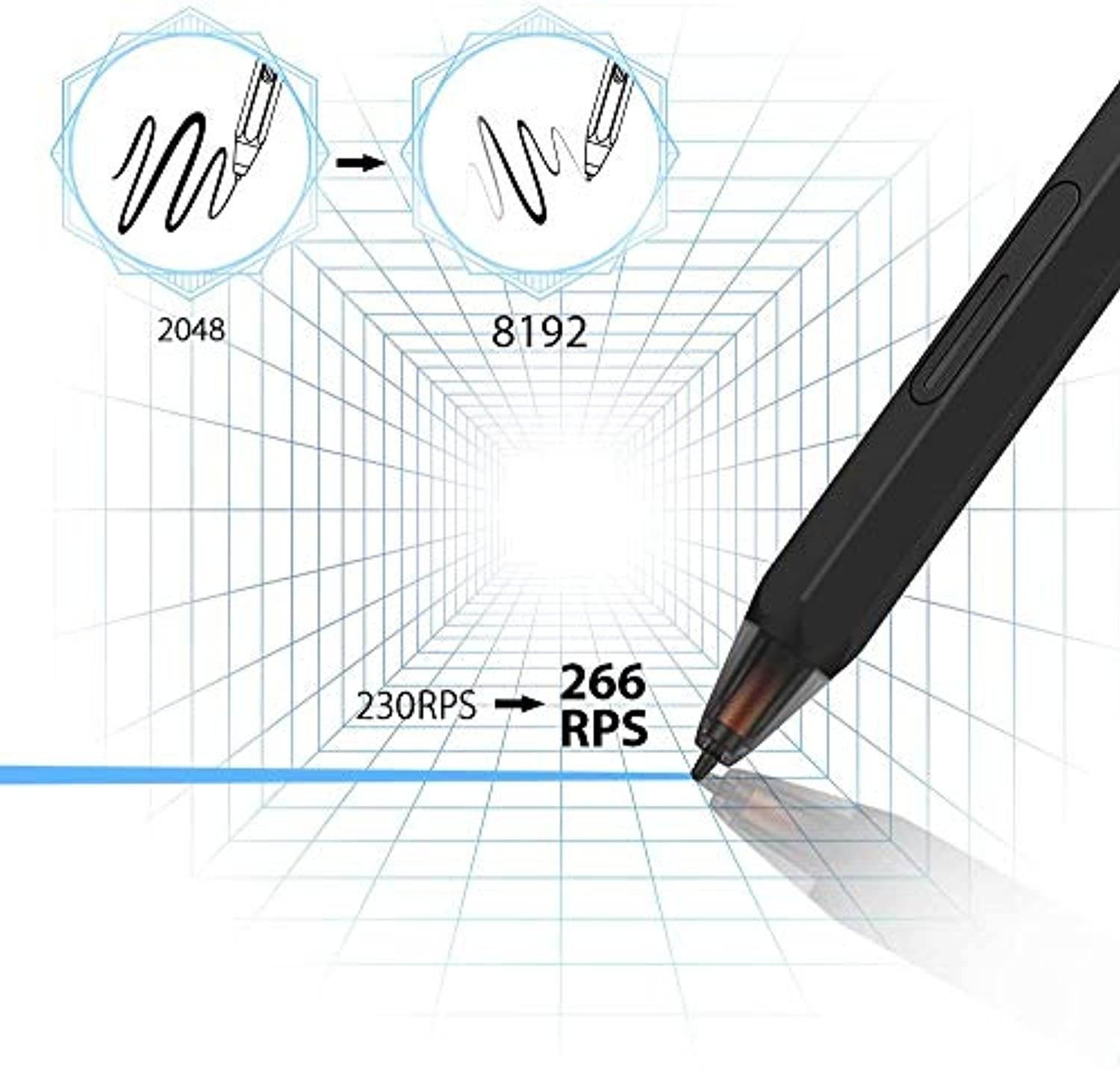 XP-PEN Deco 02 Digital Graphics Drawing Tablet Drawing Pen Tablet with Battery-Free Passive Stylus and 6 Shortcut Keys (8192 Levels Pressure) (Deco02)