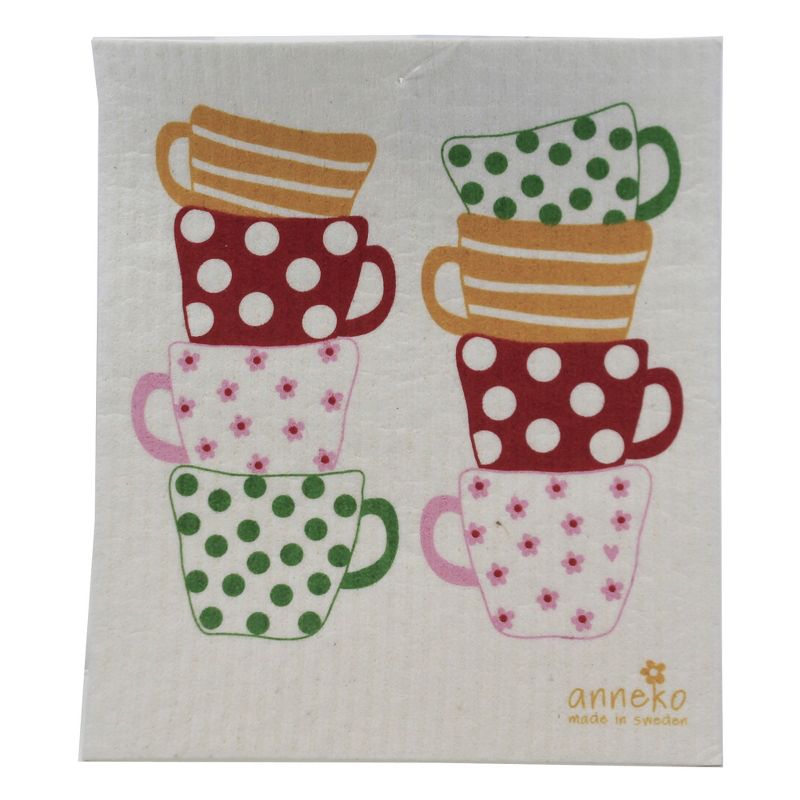 Swedish Dish Cloth 7.75" Sweetheart Mugs & Life Is Good Eco-Friendly Absorbant  -  Dish Cloth