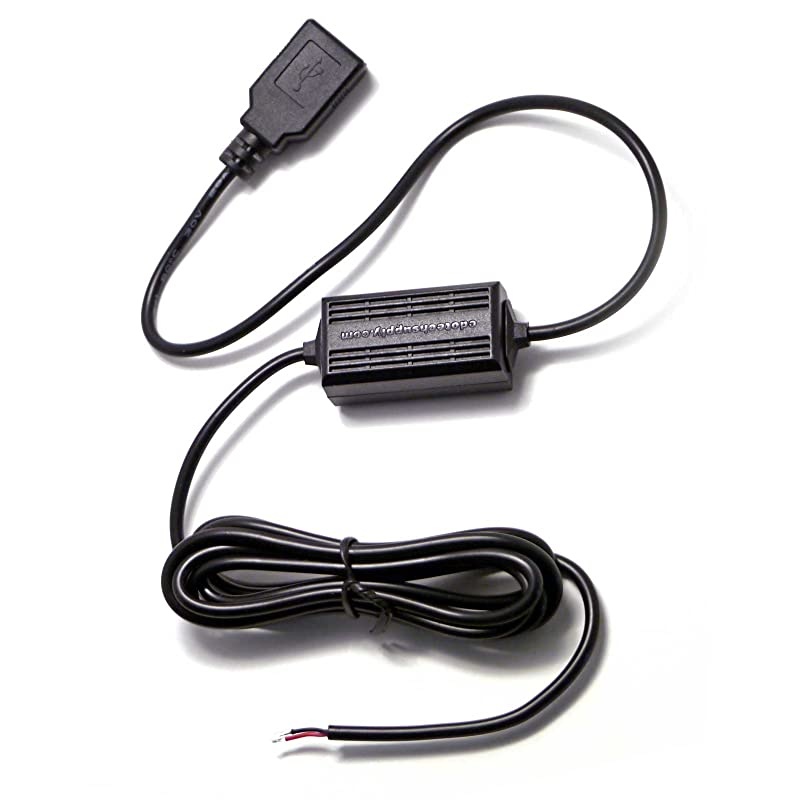 Tech Ultra Compact USB Direct Hardwire Adapter Kit for Apple iPhone 7 6 6plus 5 5S 5C 4 3G 3 HTC One Nokia Lumia Google Nexus Sony Xperia LG Optimus Smartphone Phone GPS SiriusXM Radio Dash Cam