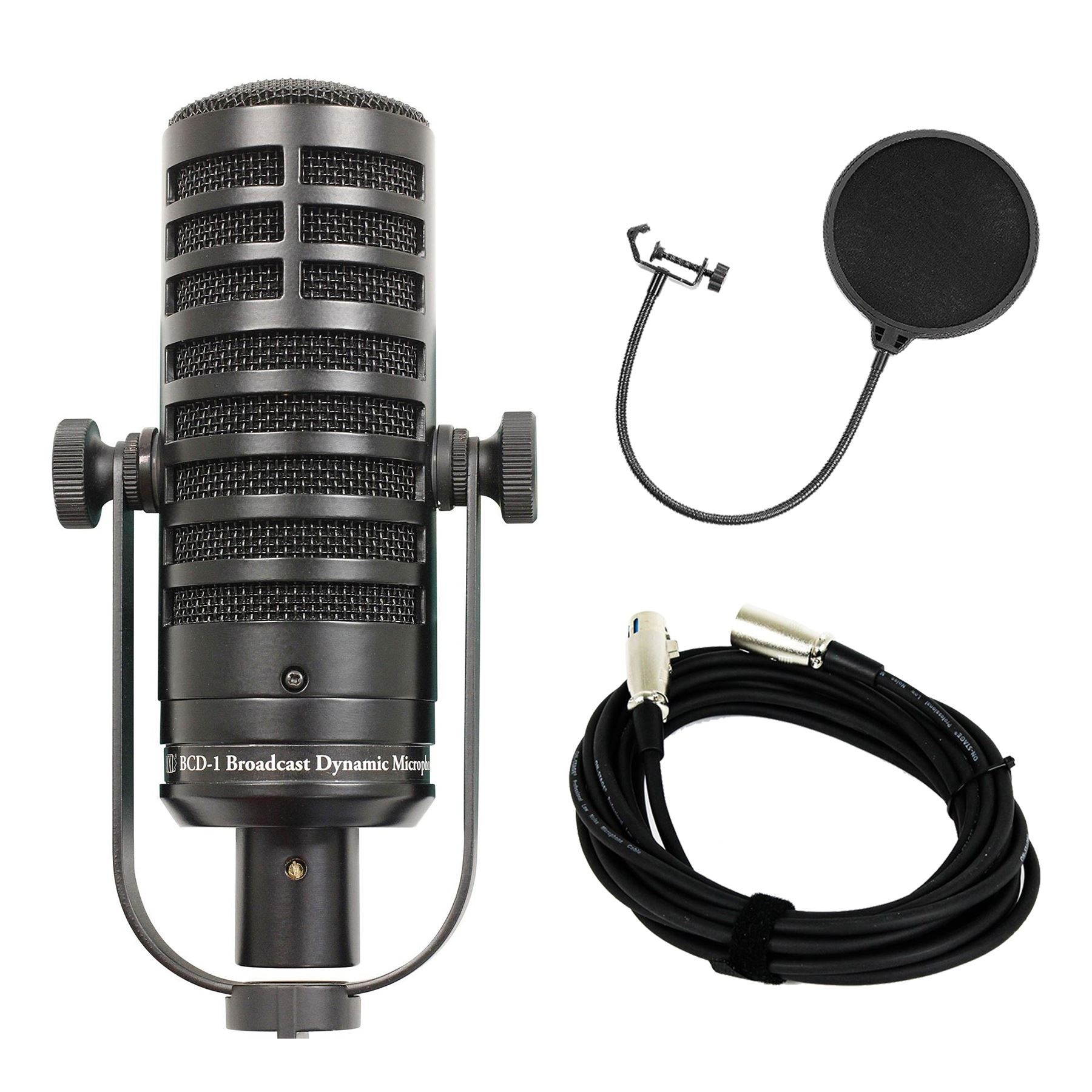 MXL BCD-1 Microphone w/ XLR Cable & Pop Filter Bundle