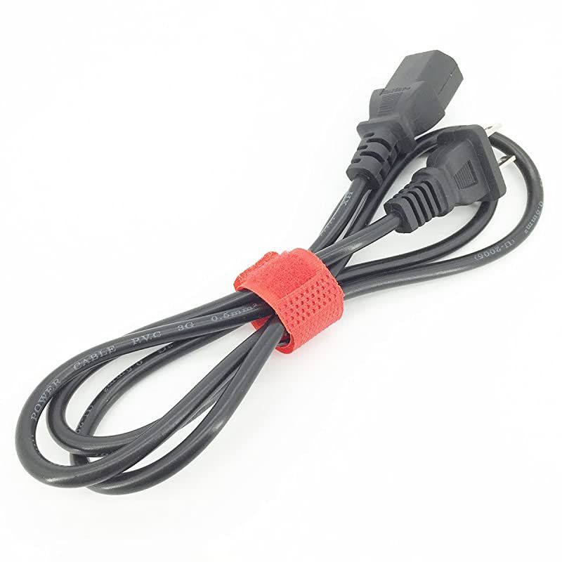 50pcs Cable Ties Reusable Fastening Wire Organizer Cord Rope Holder 7 Inch (Red)