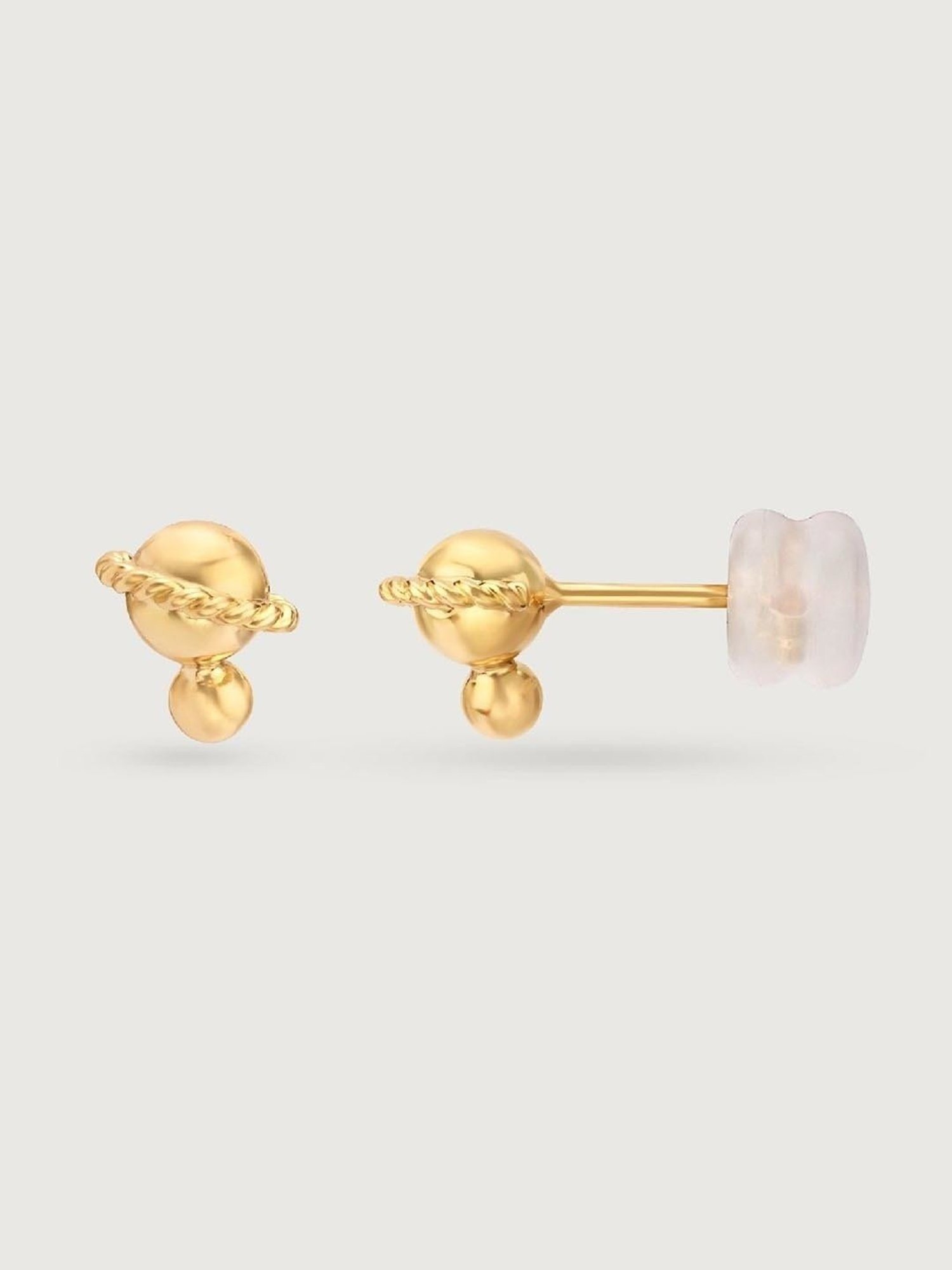 Mia by Tanishq Elegant Lunar Beauty 18k Moon-Inspired Stud Earrings