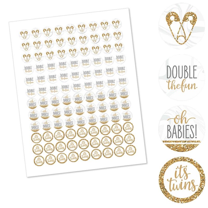Big Dot of Happiness 40th Milestone Birthday - Mini Wine and Champagne Bottle Label Stickers - Birthday Party Favor Gift for Women and Men - Set of 16