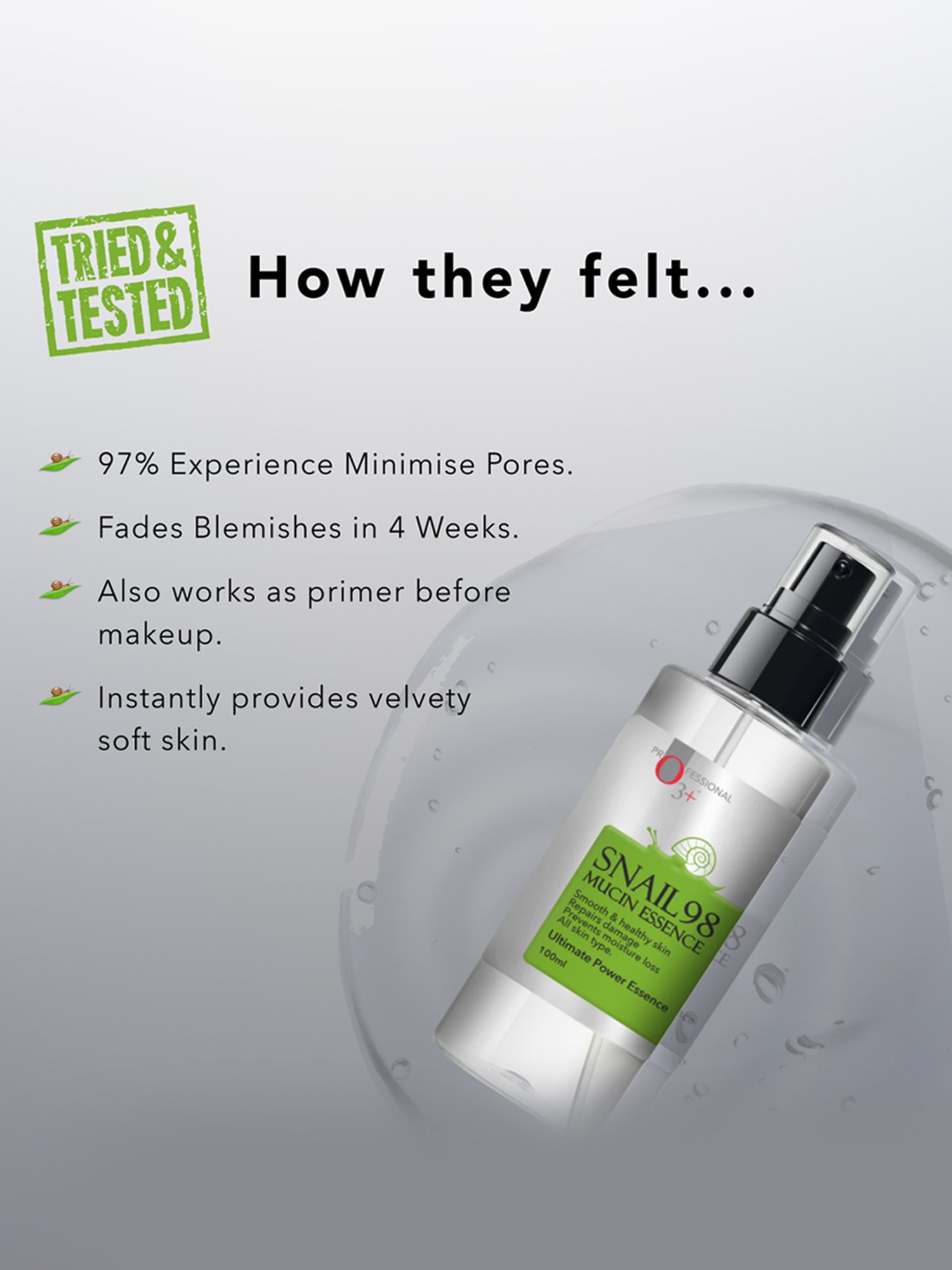 O3+ Professional Snail Mucin Serum - 100 ml