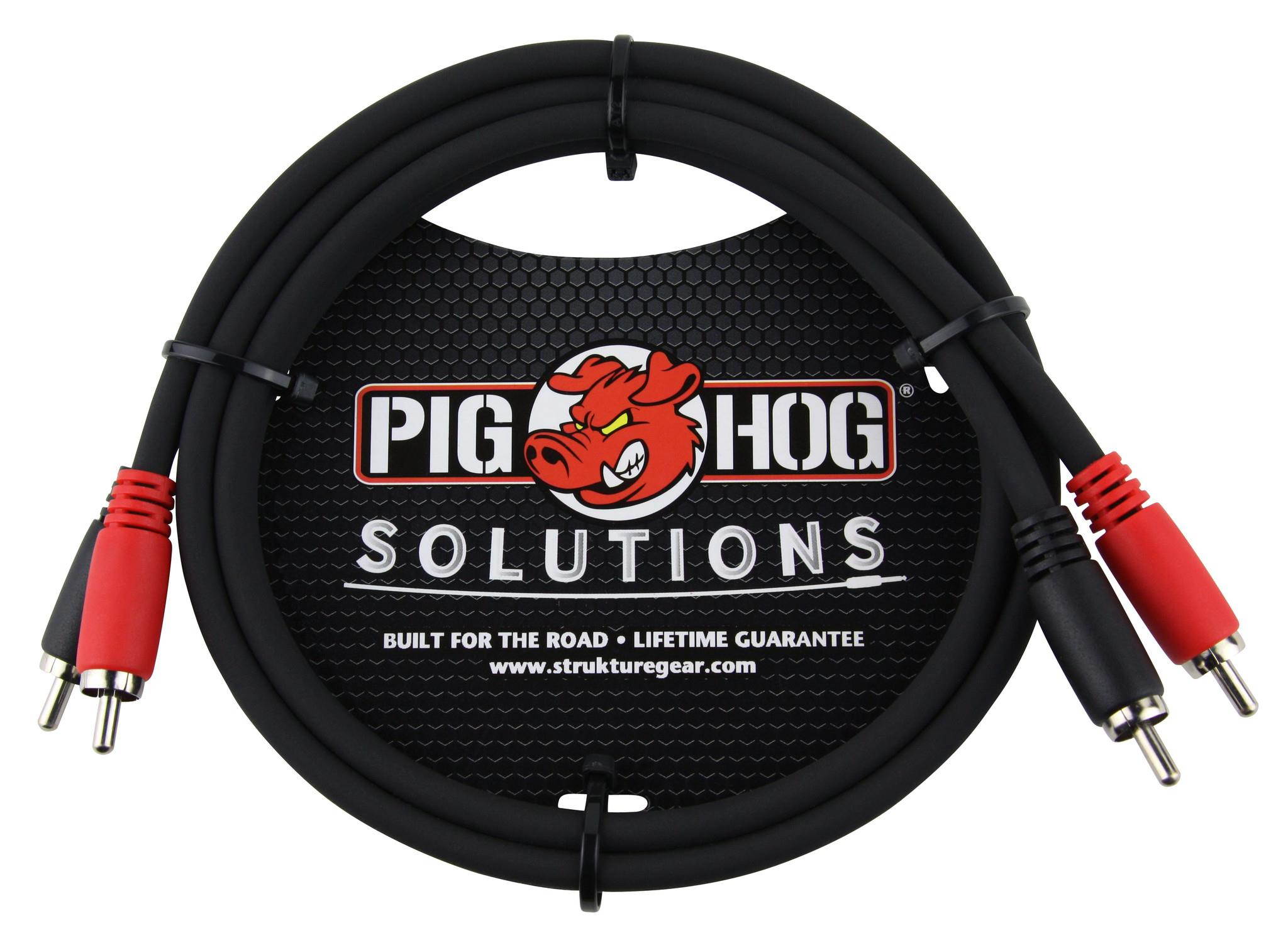 Pig Hog 3' RCA Male to RCA Male Dual Cable #PD-RCA03