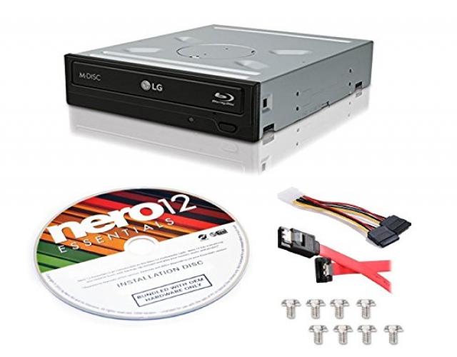 LG WH14NS40 M-Disc Burner 3D Playback Internal 14X Blu-ray Writer with Nero 12 Essentials Burning Software Trial Version