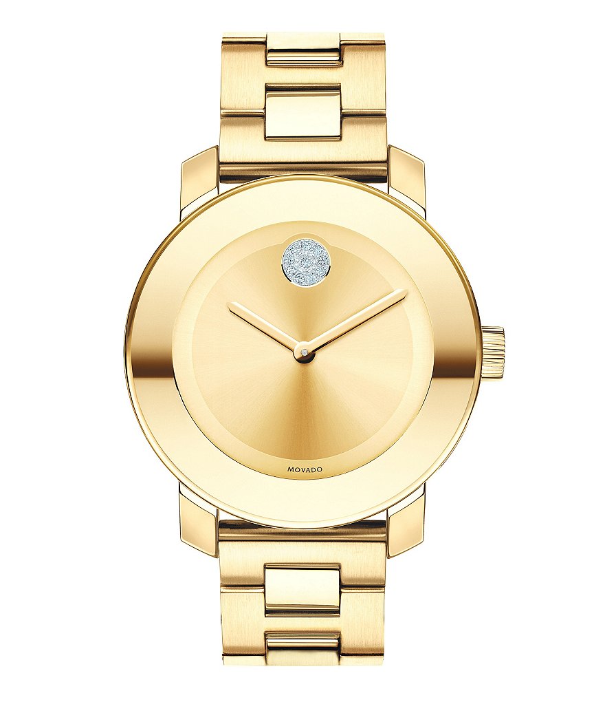 Movado Bold Crystal Swiss Quartz Bracelet Watch