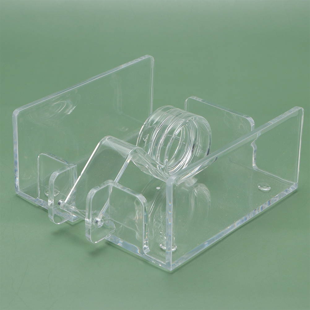 2Pcs Plastic Clear Tissue Storage Rack Square Napkin Organizer Serviette Holder (Transparent)