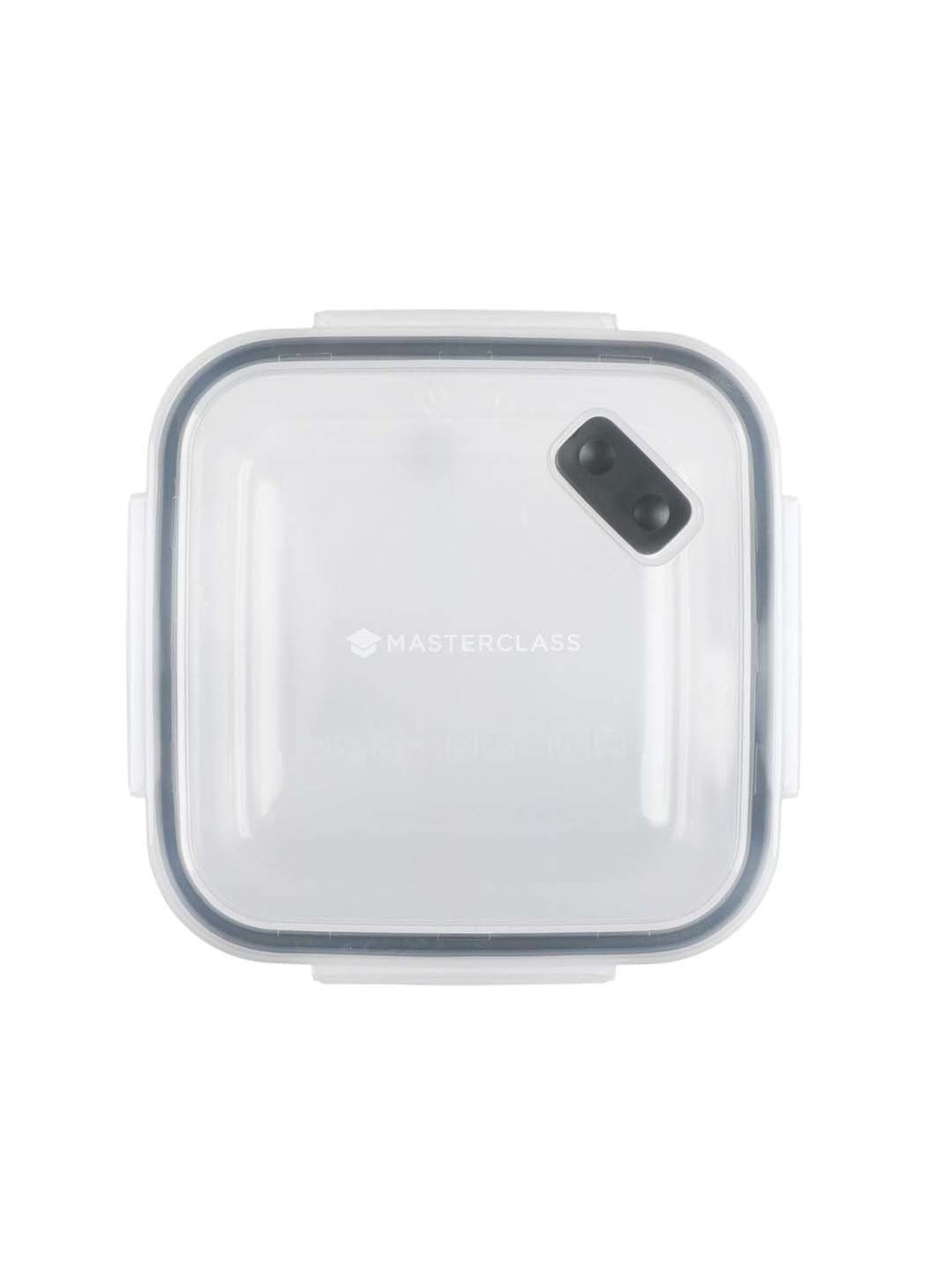 MasterClass Transparent Plastic Square Food Storage Container (1.4 L)