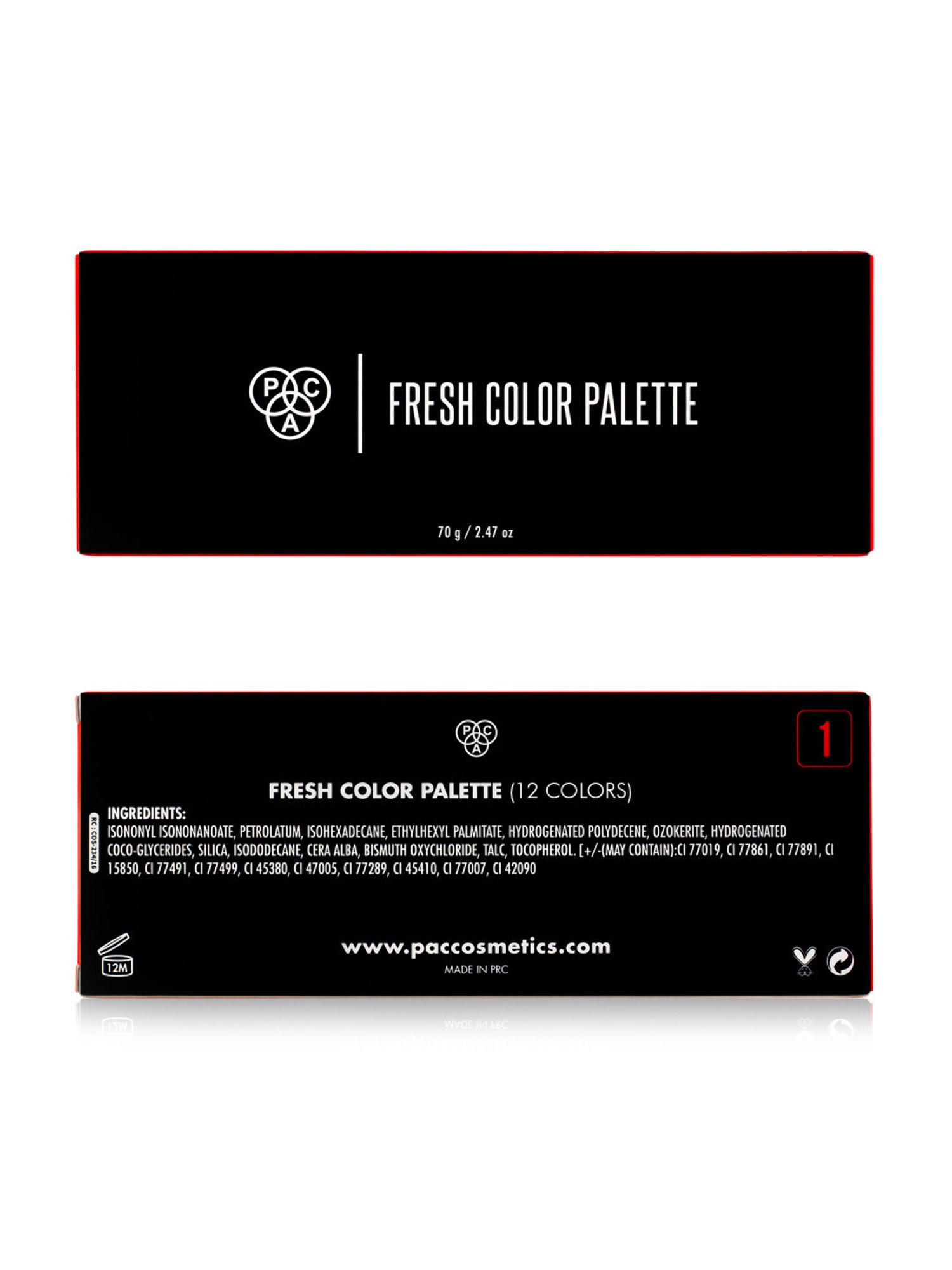 PAC Fresh Color Eyeshadow x 12 Summer Bloom - 70 gm