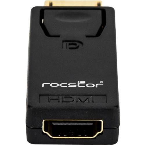 Rocstor Y10A170-B1 Displayport To Hdmi Adapter M/F Gold Plated Connectors Black