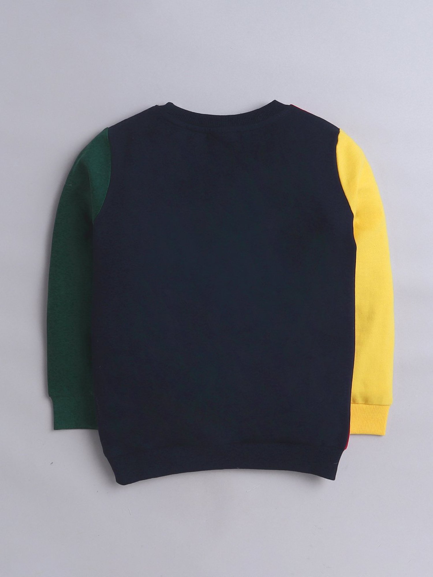 Bumzee Kids Multi Cotton Color Block Pattern Sweatshirt