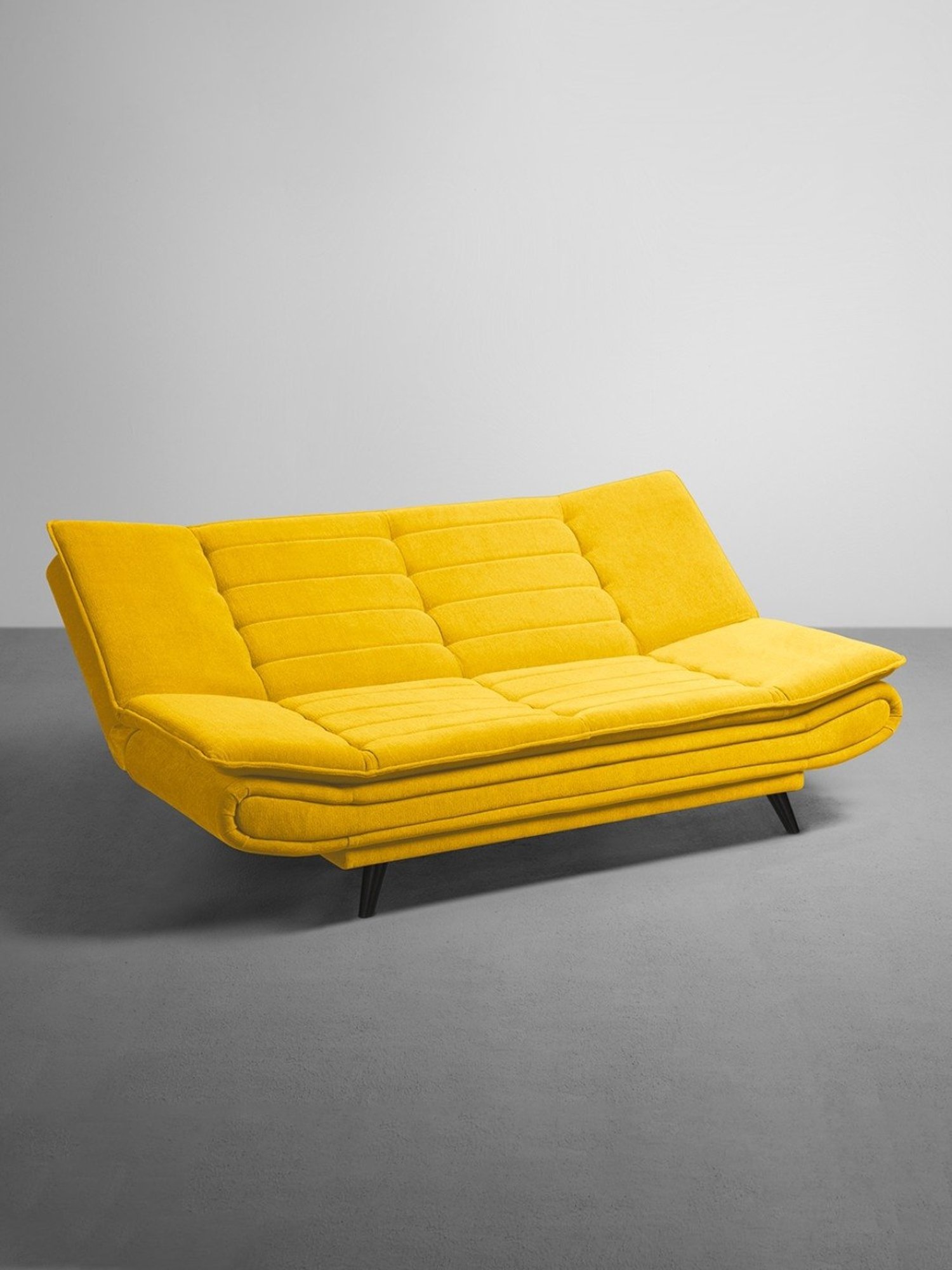 Sleepyhead Sunshine Yellow Fabric Foldable 3 Seater Sofa Cum Bed