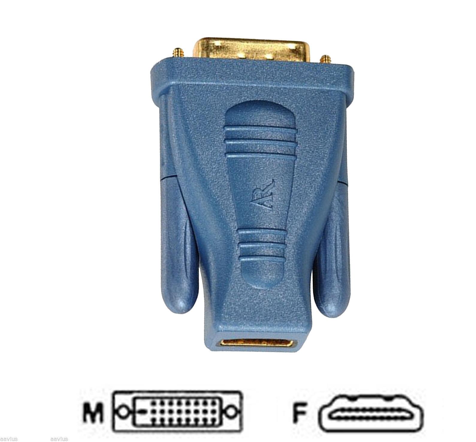 AR Gold Plated DVI Male To HDMI Female Converter Adapter for PC Monitors