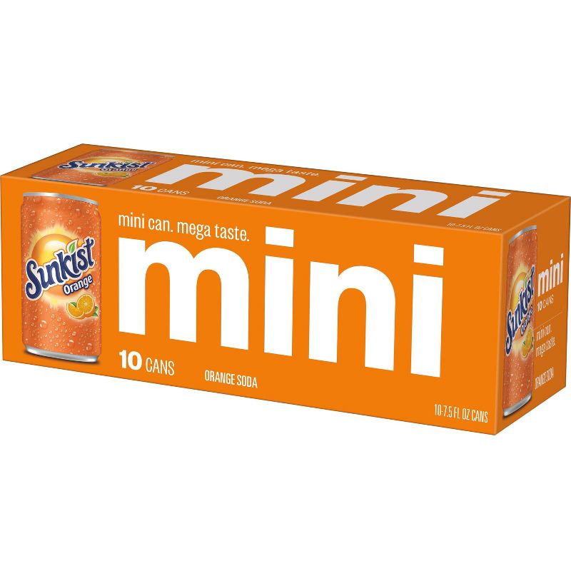 Sunkist Orange Soda - 10pk/7.5 fl oz Mini Cans