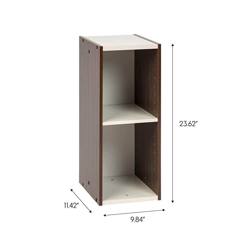 USA Ub W X H Inch Walnut Brown Space Saving Unit with Adjustable Shelf, 10" 24" H