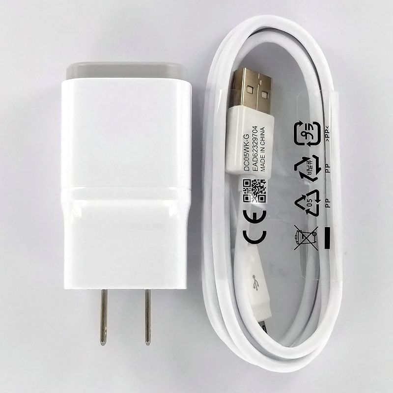 LG Original Quick Wall 1.8 Charger + Micro USB Cable - Bulk Packaging - White