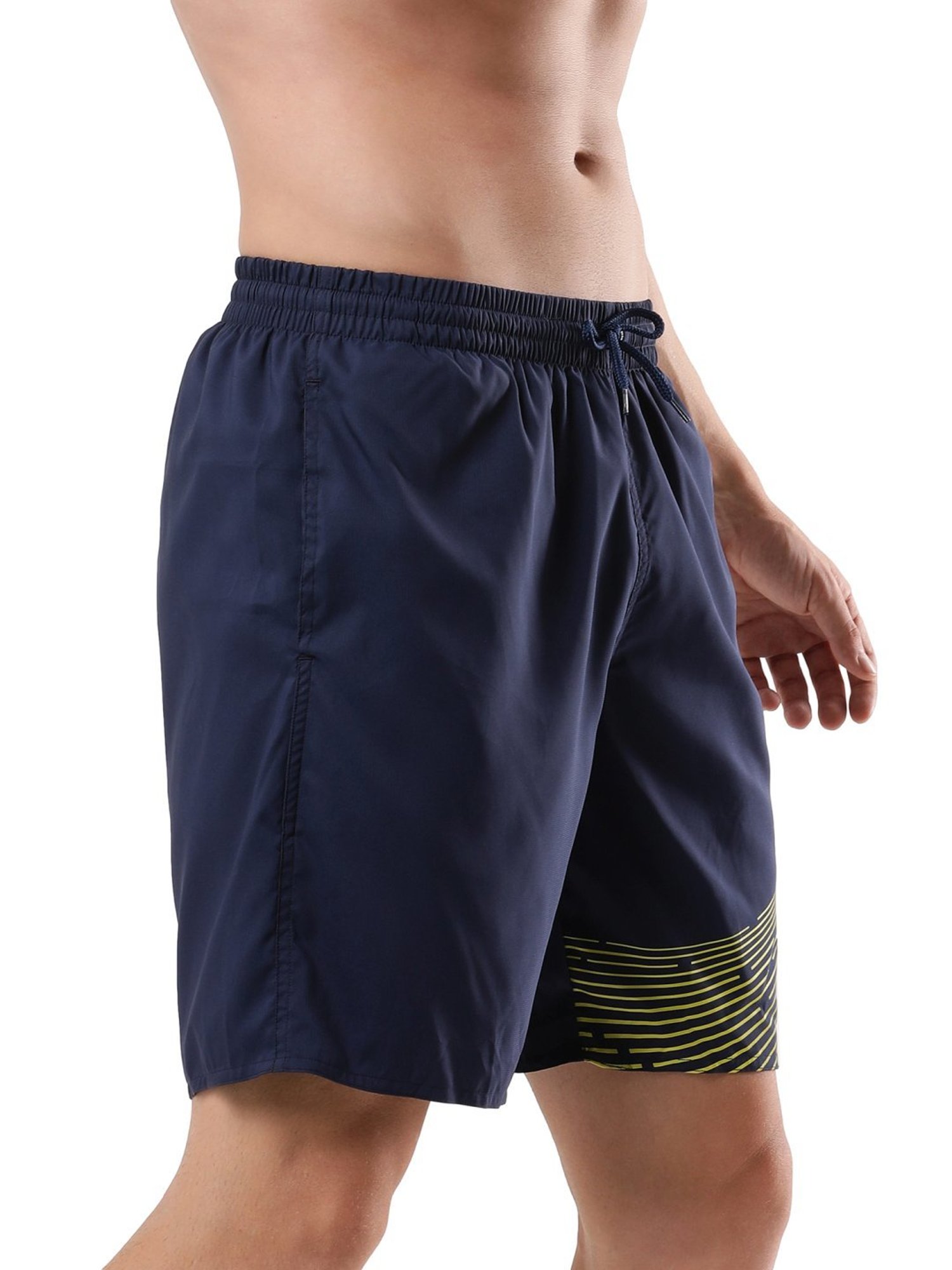 Speedo Navy Regular Fit Printed Swim Shorts